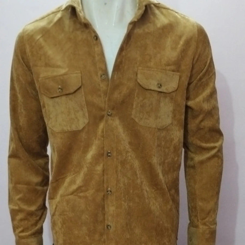 پیراهن مردانه نخ کبریتی پارچه خارجی جیب پاکتی عکس غیرژرنال