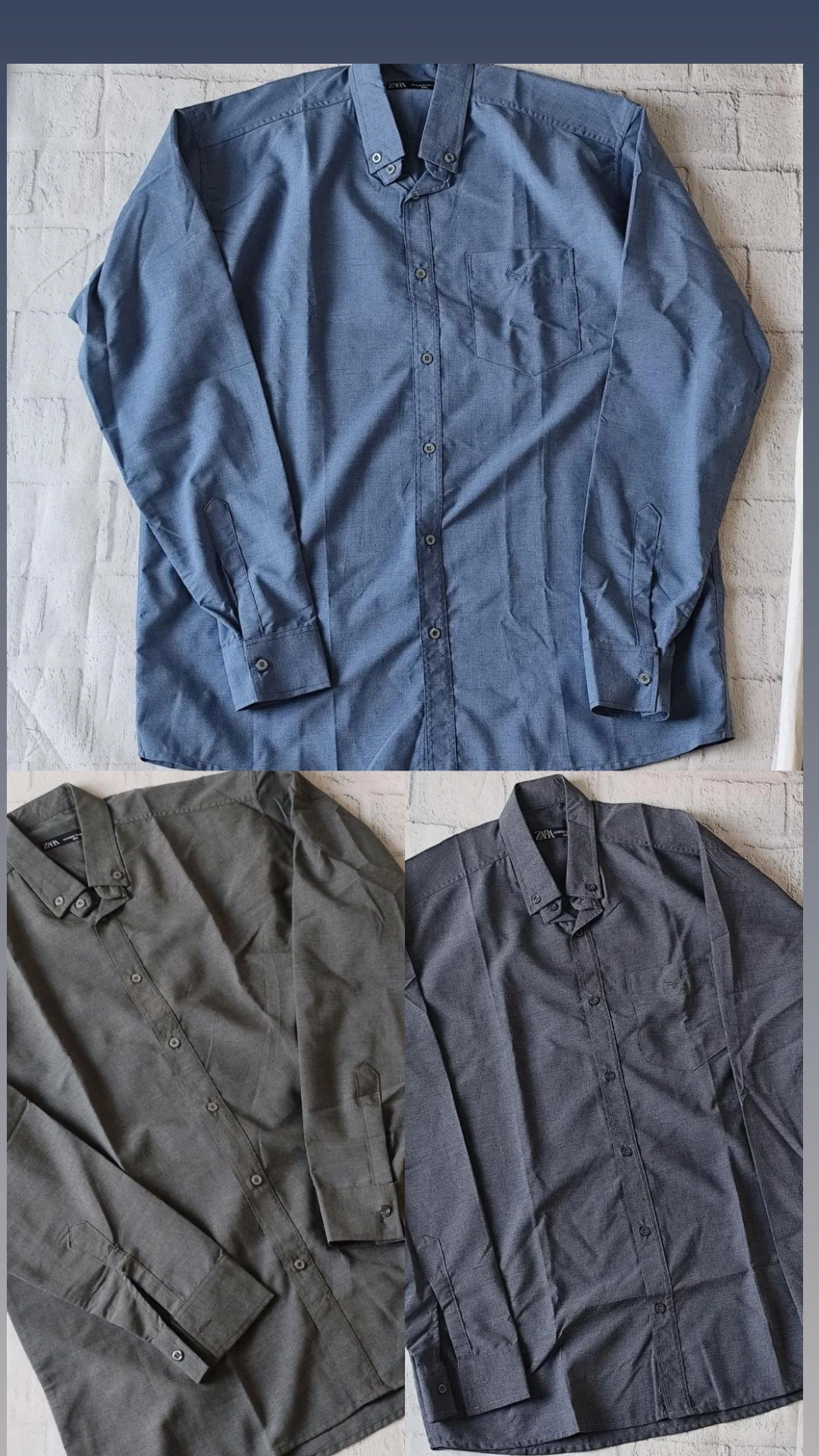 پیراهن ملانژ جیب دار قواره آزاد مارک ZARA